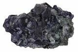 Purple Cuboctahedral Fluorite Crystals on Quartz - China #161817-1